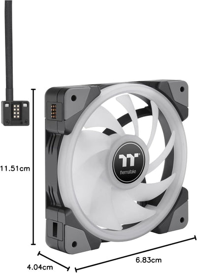 Thermaltake SWAFAN EX12 RGB PC Cooling Fan TT Premium Edition 3 Pack, 120mm 120mm Schwarz