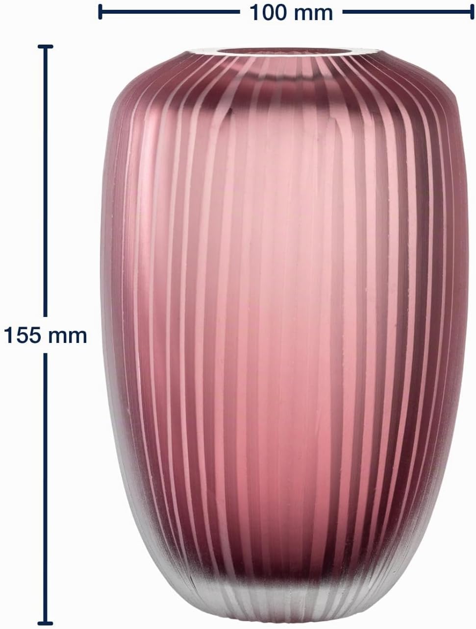 Leonardo Bellagio Blumenvase - Farbige Vase aus hochwertigem Glas mit Relief aussen - Handarbeit - H