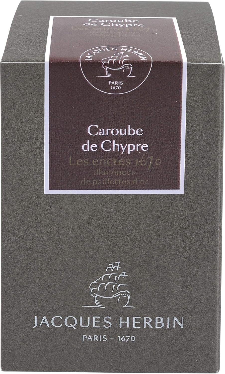 Jacques Herbin 13048T Tinte für Füller, 30 ml, mondstaubviolett Caroube de Chypre, Caroube de Chypre