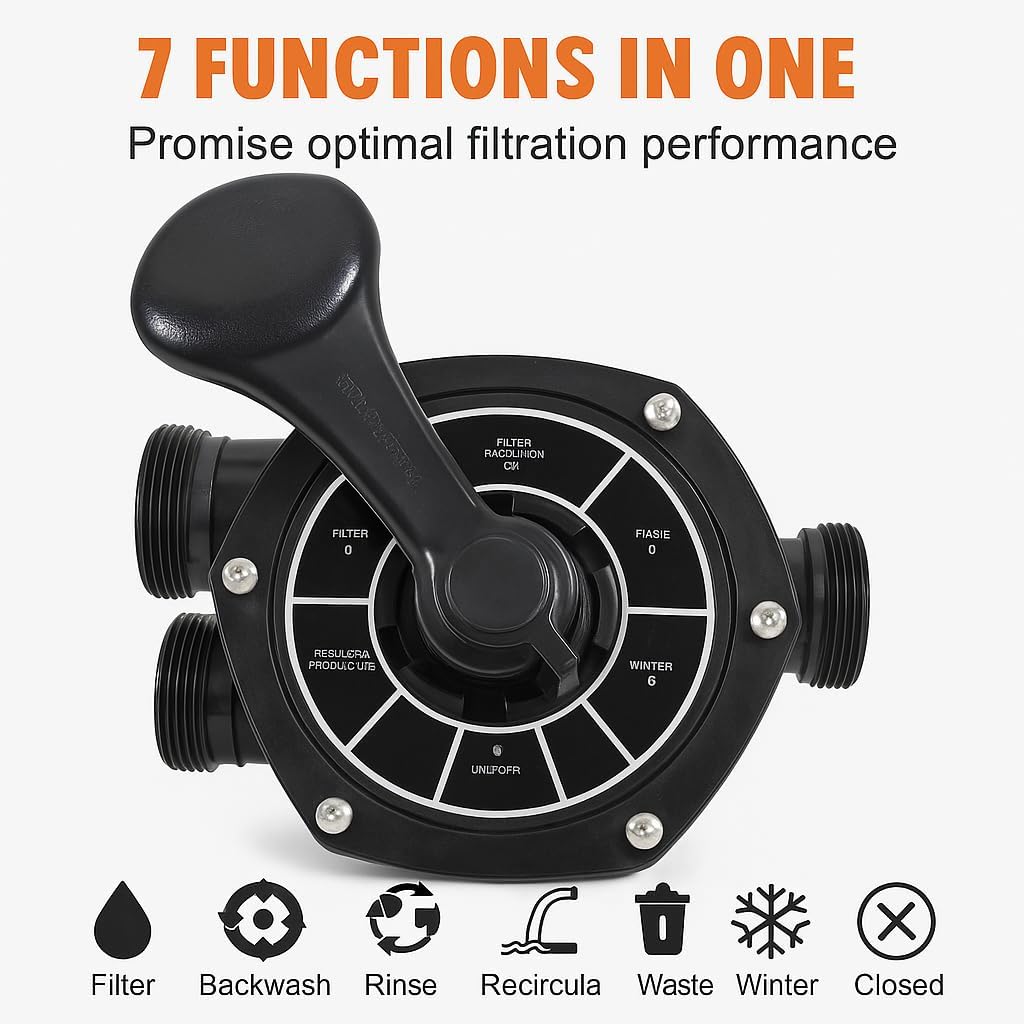 Flotide MFS27 HDPE Sand Filter - 675mm Diameter, 18000 L/H Max Flow, 101.5 m³ Pool Capacity, 0.36 m²