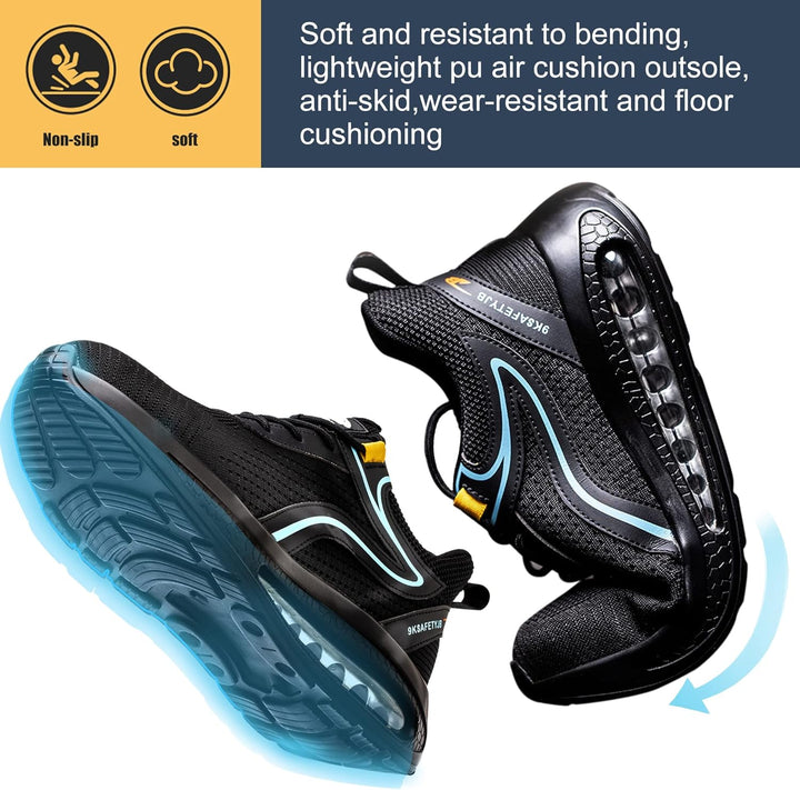 OBQcare Sicherheitsschuhe Arbeitsschuhe Herren S3 Sicherheitsschuhe Damen Leicht Stahlkappenschuhe r