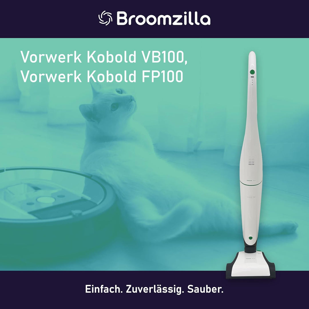 Broomzilla Staubsaugerbeutel für Vorwerk Kobold VB100 VB 100 FP100 FP 100 12 Stück Vorwerk Staubsaug
