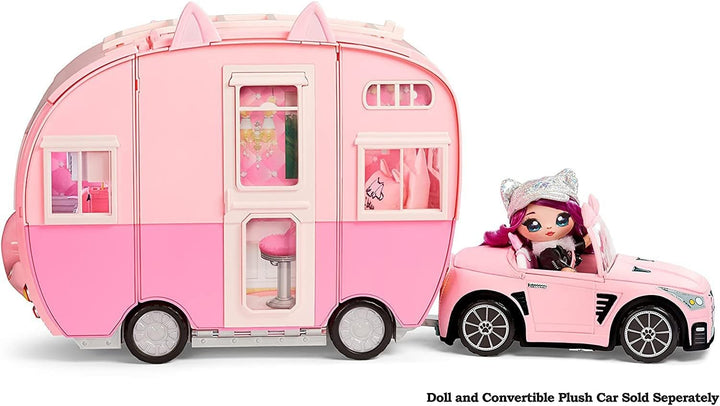 Na Na Na Surprise Kitty-Cat Camper - Pinkes Wohnmobil mit Katzenohren und -schwanz - 7 Spielbereiche