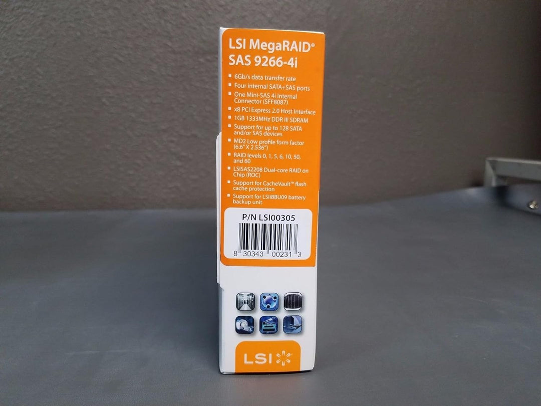 LSI LSI00305 Logic Controller-Karte MegaRAID 9266-4i 4Port intern 1GB SATA/SAS PCI Express Single