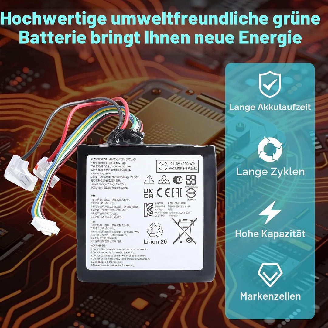 4000mAh Ersatz Akku Kompatibel mit Roborock A10+ultra/A10 Ultra E, Bieten Aussergewöhnliche, Erweite