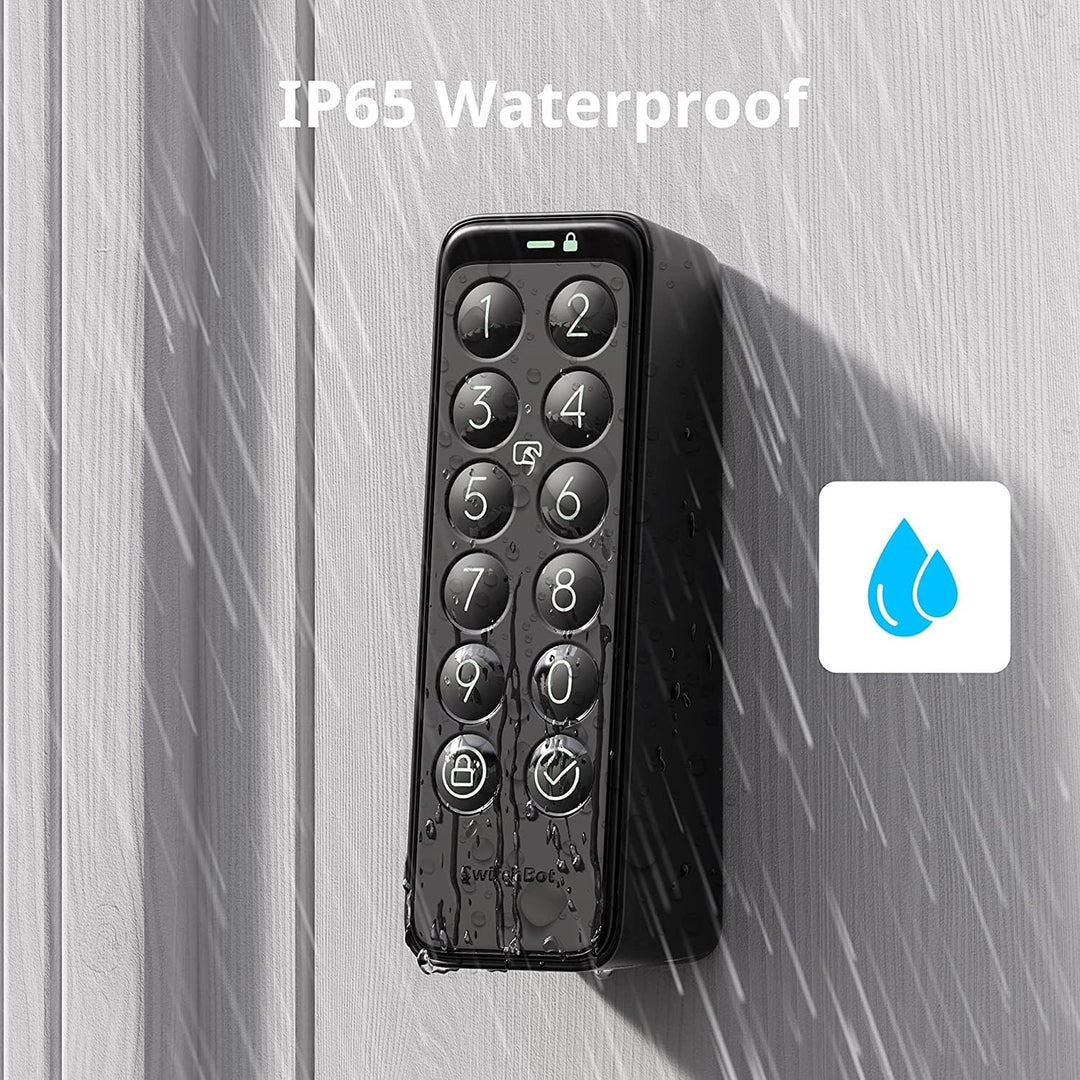 SwitchBot Keypad Touch, Smartes Tastenfeld mit Fingerabdruck-Sensor, NFC-Kartenleser, IP65 Schutzkla