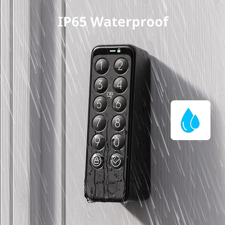 SwitchBot Keypad Touch, Smartes Tastenfeld mit Fingerabdruck-Sensor, NFC-Kartenleser, IP65 Schutzkla