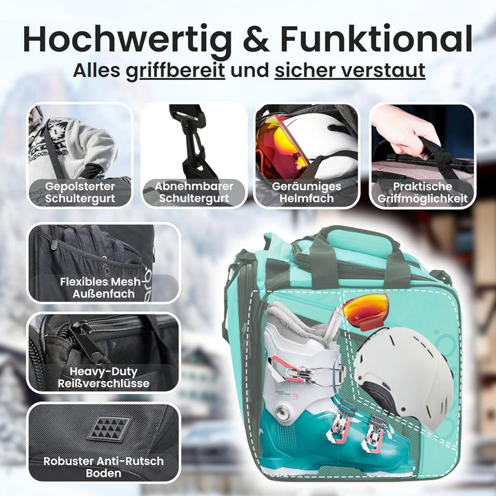 Otaro Skischuhtasche mit Helmfach | Skitasche für Skischuhe, Helm & Zubehör | > 60.000 begeisterte K