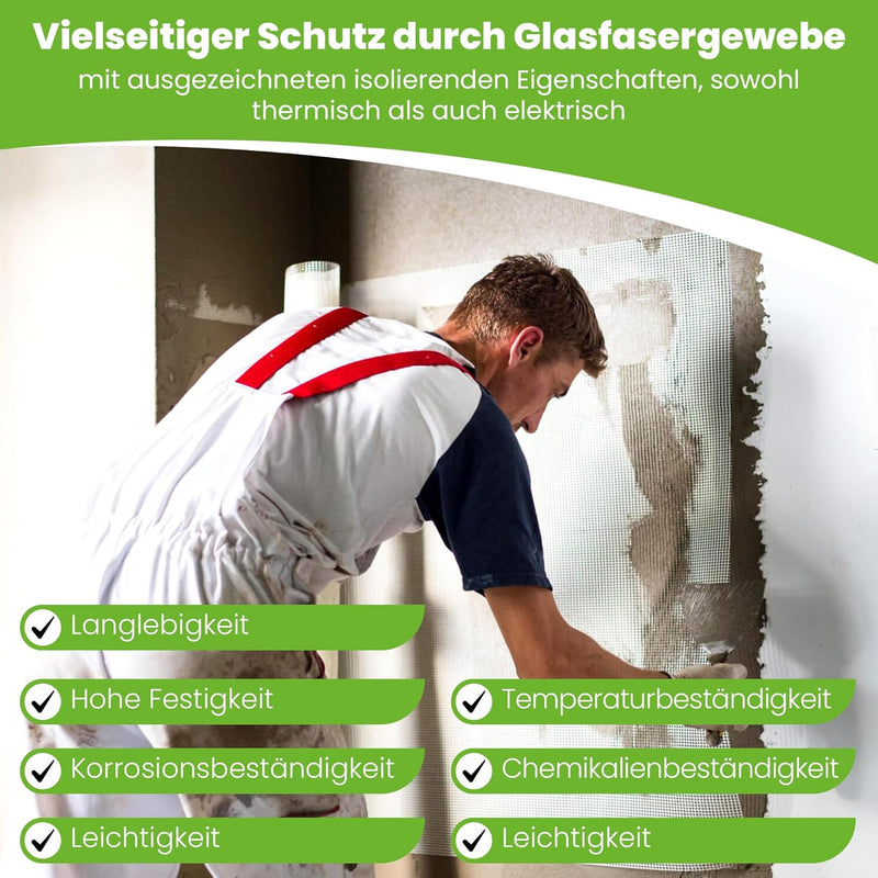 50 m² Putzgewebe 70 g/m² Glasfasergewebe Armierungsgewebe 3.5 Kilogramm, 3.5 Kilogramm