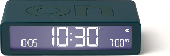 Lexon Flip Classic Digitaler Wecker mit umkehrbaren EIN/Aus-Seiten, wiederaufladbare Nachttischuhr m