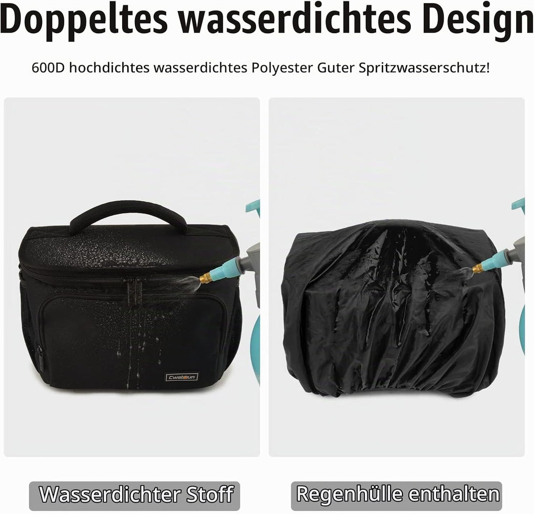Cwatcun Kameratasche Spiegelreflex Kamera Tasche, wasserdichte Fototasche für Spiegelreflexkameras f