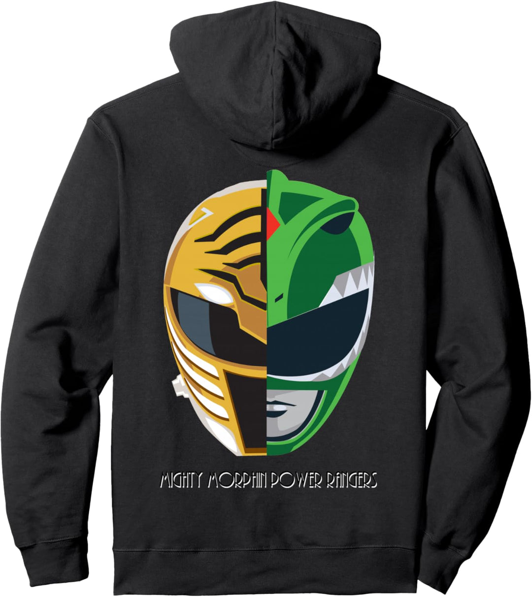 Power Rangers, Weiss, Grün, Ranger, Face Off Pullover Hoodie