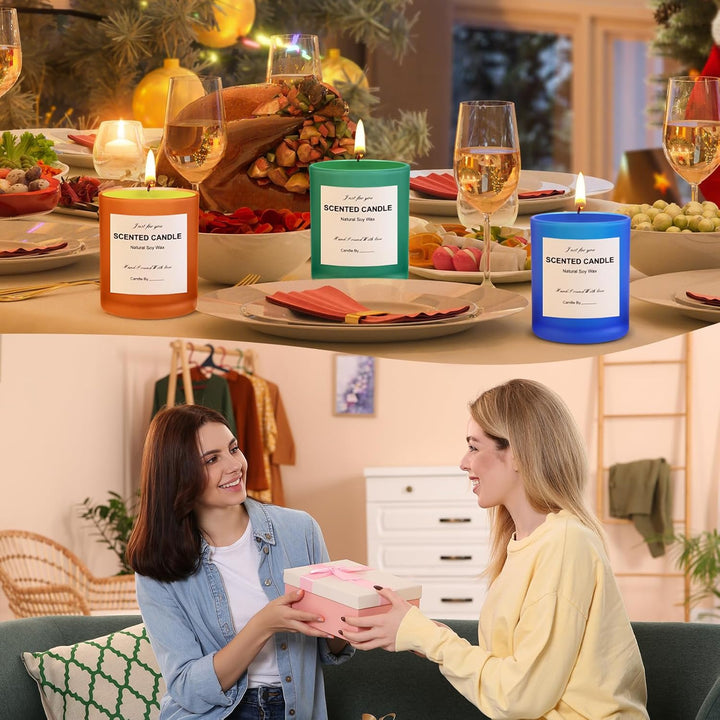 Kerzen Selber Machen Set,Kerzenherstellung Zubehör,Duftkerze Geschenke Set mit 6 Glas,500g Bienenwac