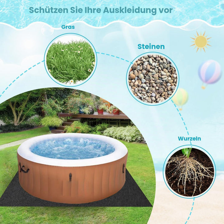 Whirlpool Poolmatten Schutzboden, Pool Bodenmatte,13,12 Fuss Outdoor Poolunterlage Poolmatten Schutz