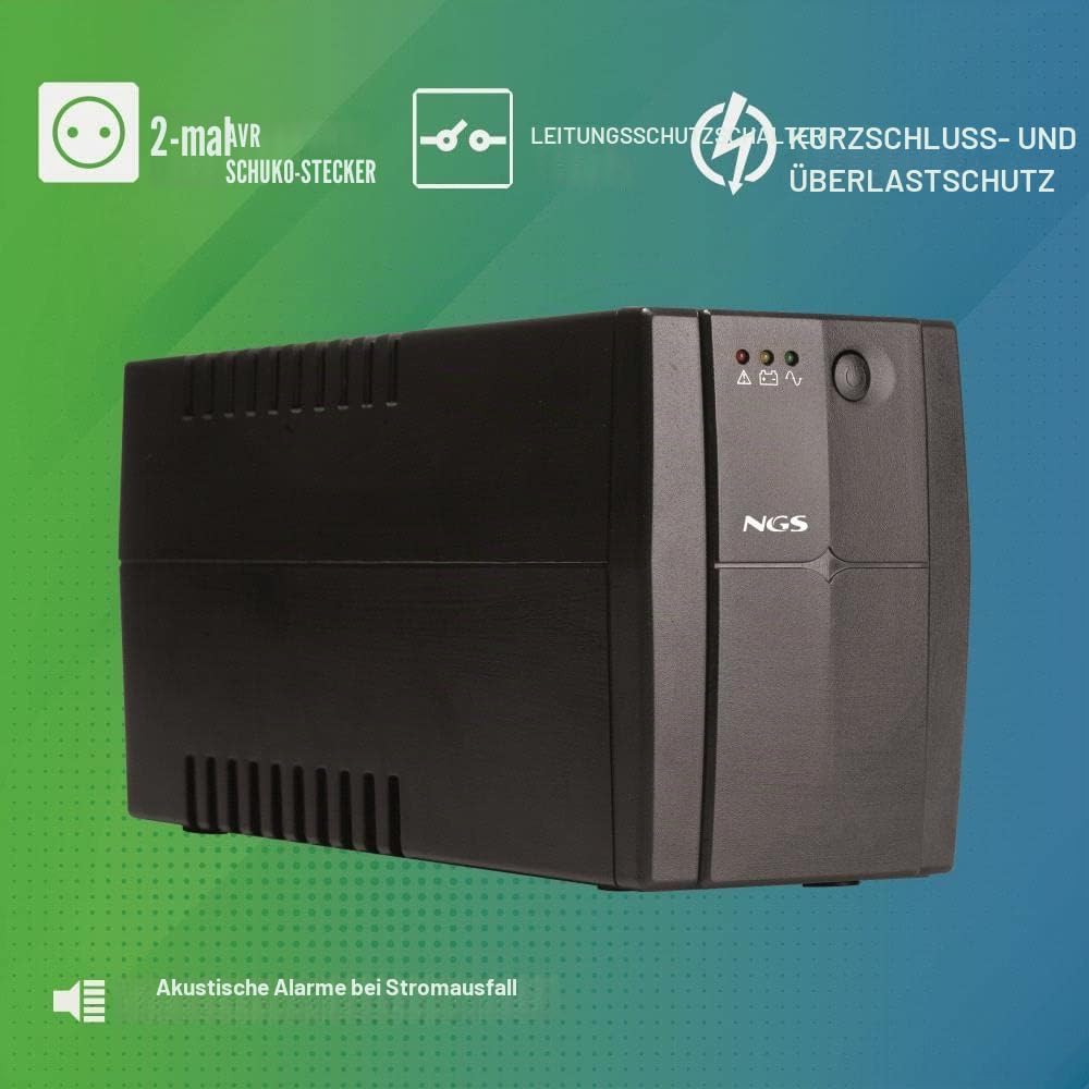 NGS FORTRESS900V3 - Unterbrechungsfreie Stromversorgung USV, Off Line UPS 600 VA, konstante Ausgangs
