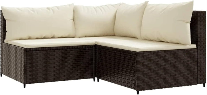 Tidyard 4-TLG. Gartensofa Gartenmöbel Set Garten-Sofagarnitur Garten-Lounge-Set mit Kissen Gartenlou