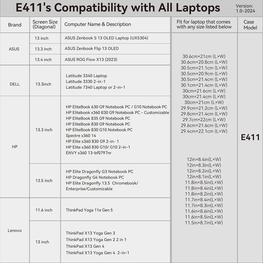 Smatree 13-14 Zoll Laptop-Tasche für ASUS Zenbook A14 UX3407 Copilot+PC, für Zenbook Flip 13 OLED UX
