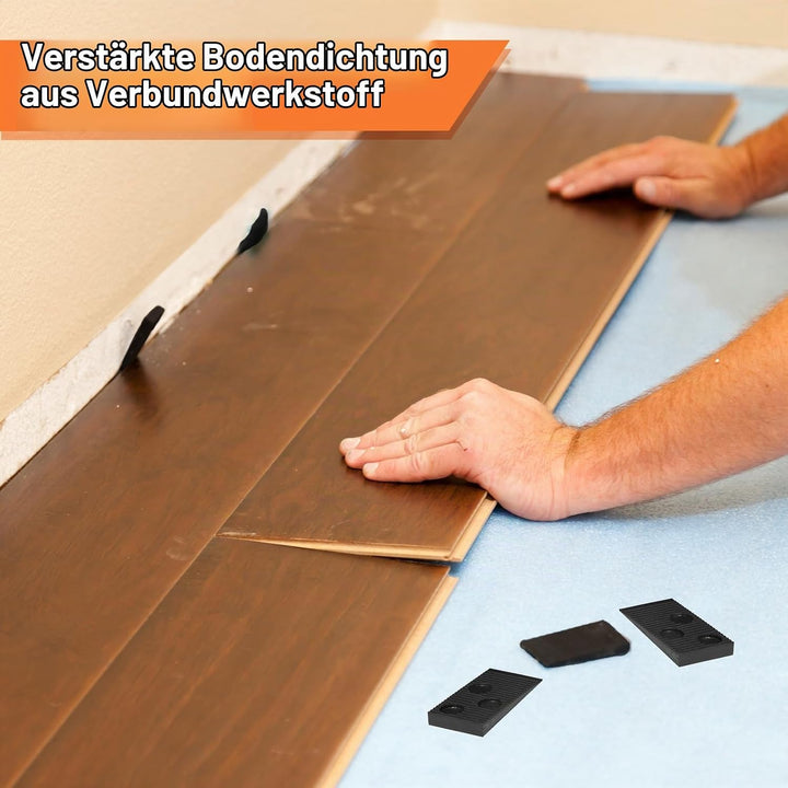 Laminatboden Set, 33 Stück Laminatboden Dichtung, Doppelseitiger Gummihammer, Robuster Gewindeschnei