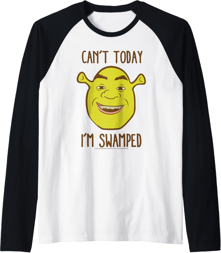 Shrek Face Can't Today I'm Swamped Raglan