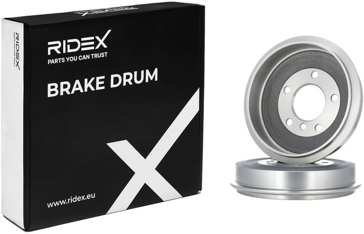 RIDEX 123B0021 Bremstrommel Hinten (x2)