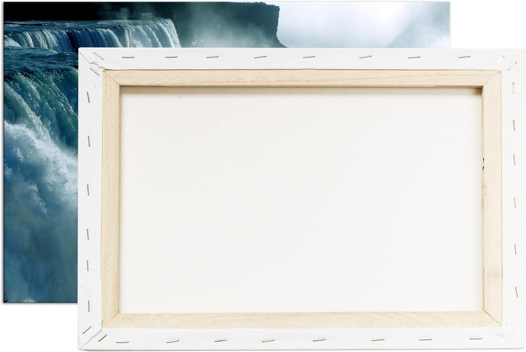 deyoli atemberaubende Niagarafälle im Format: 100x70 als Leinwandbild, Motiv fertig gerahmt auf Echt
