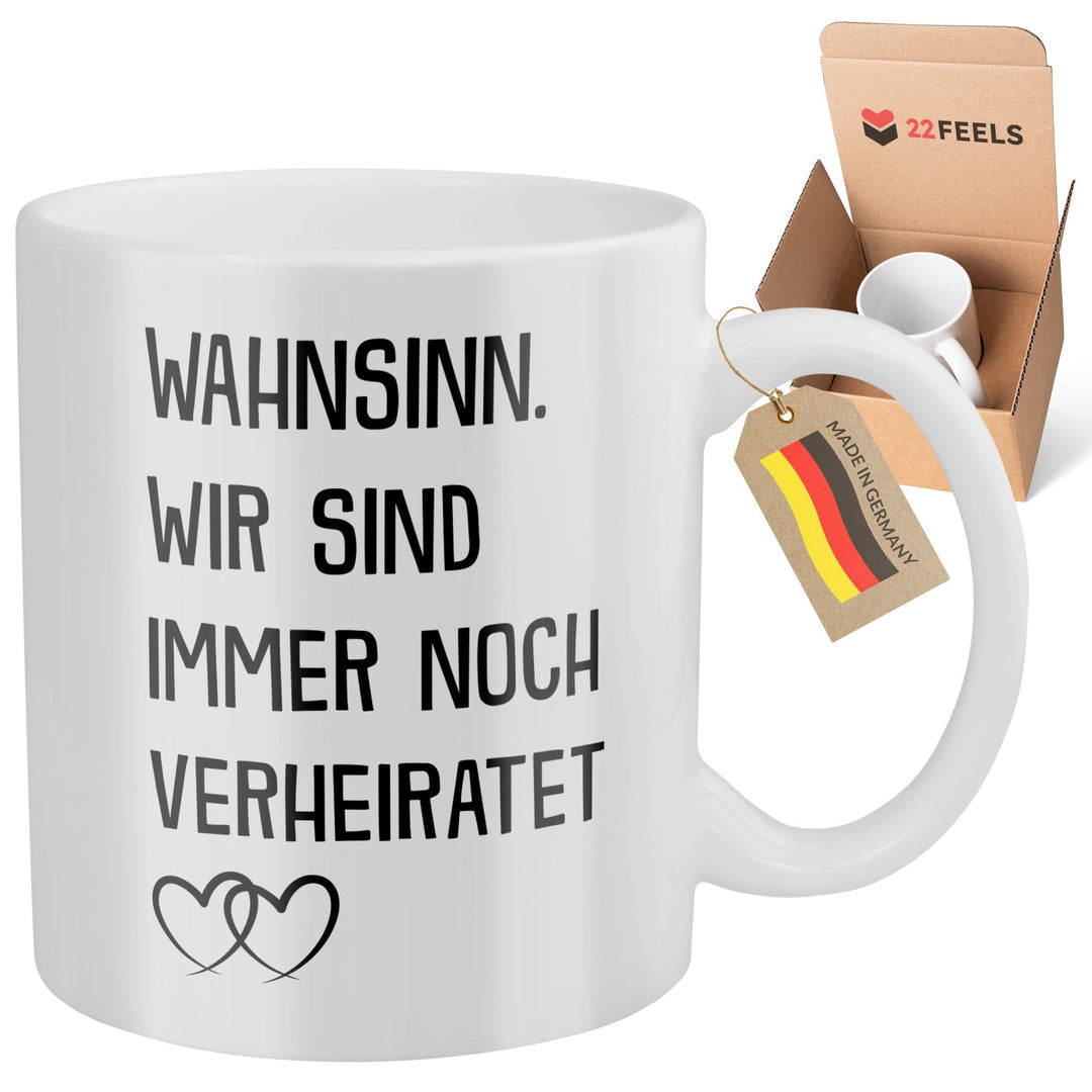 22Feels Zum Hochzeitstag Geschenk für Frauen Männer Jahrestag Ihn Sie Tasse Beste Ehefrau Ehemann Si