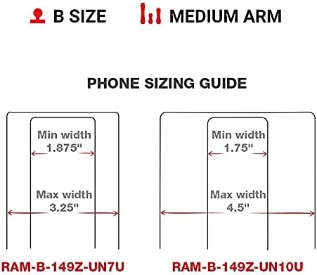 Ram-Mount Mount Aktive Motorradhalterung für Handy, schwarz, TU EU
