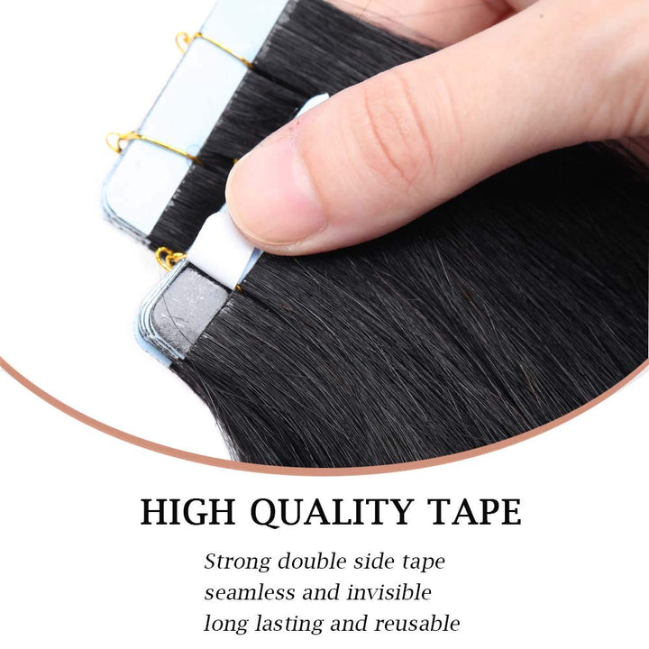 SEGO Tape Extensions Echthaar Haarverlängerung 20 Tressen/30 g Klebeband Band in Haarverlängerung Kl