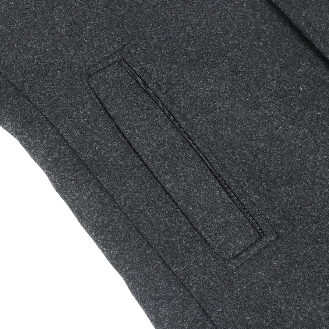 YOUTHUP Herren Mantel mit Winterweste Kurzer Wolle Wintermantel Winter Outdoor Dicker Wollmantel M G