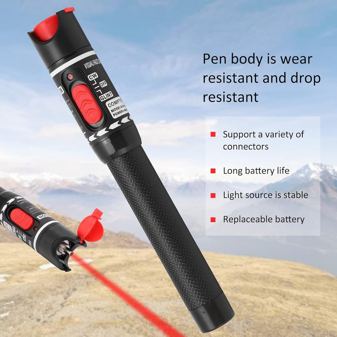 Glasfaserkabel Tester, 50MW VFL Glasfaser Rotlicht Stift Kabel Tester Detektor Meter, Rotlichtquelle