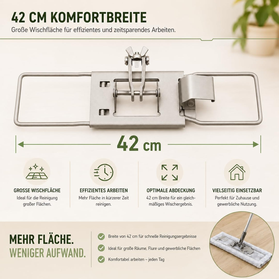 Bodenexpress Bodenwischer Halter Metall kompatibel Hara 42 cm | Kompatibel mit Hara und weiteren Wis
