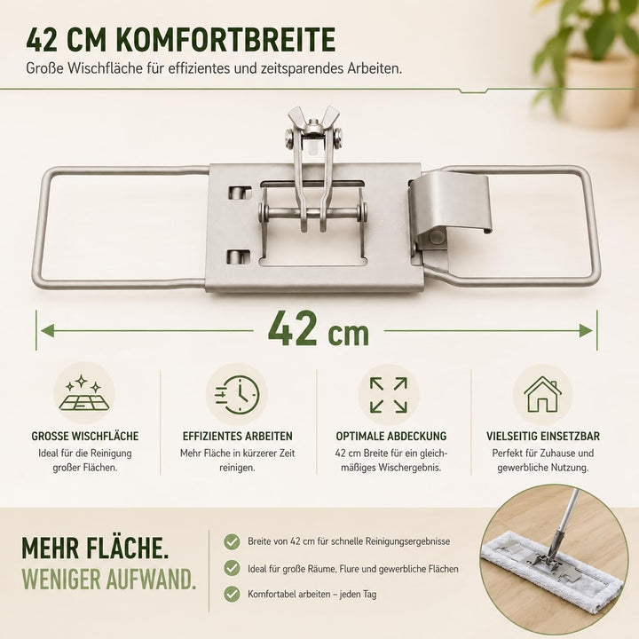 Bodenexpress Bodenwischer Halter Metall kompatibel Hara 42 cm | Kompatibel mit Hara und weiteren Wis