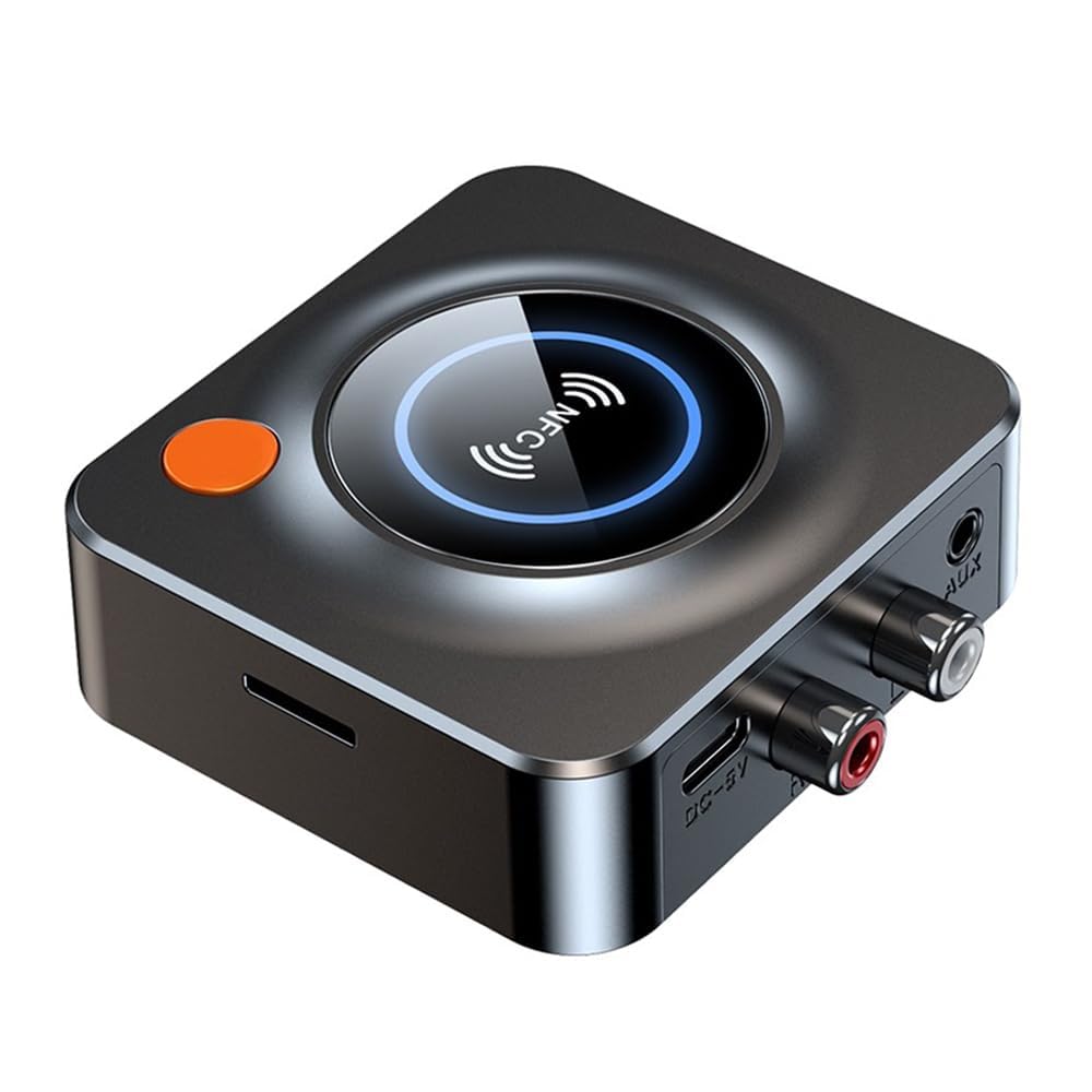 eppfun Bluetooth 5.3 Audio Adapter, Bluetooth Empfänger für Stereoanlage mit 3.5mm AUX Klinke & Cinc