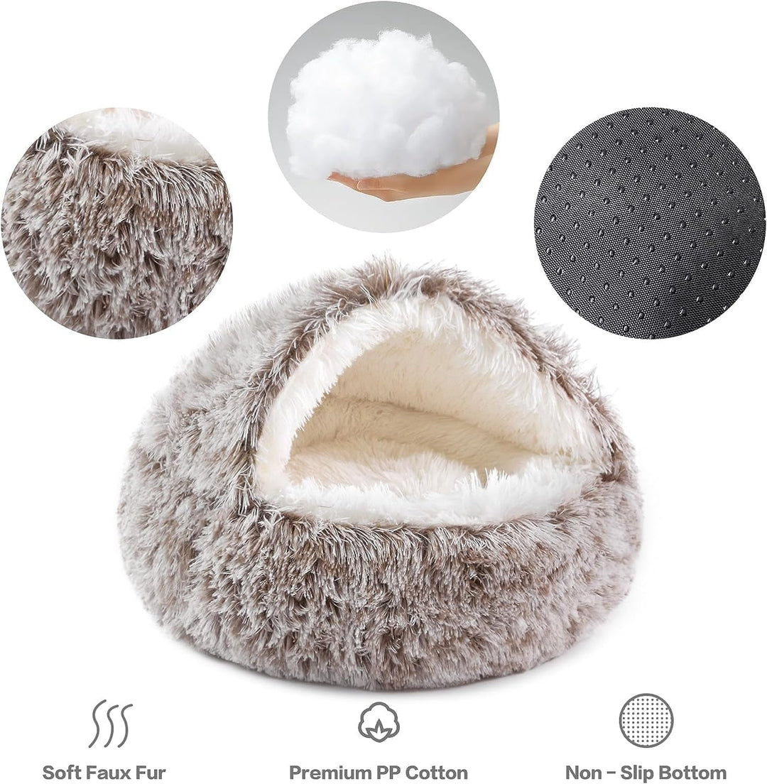 Flauschig Hundebett Muschelform Katzenbett Warm Tierbett Haustierbett Waschbar Hundesofa Katzensofa