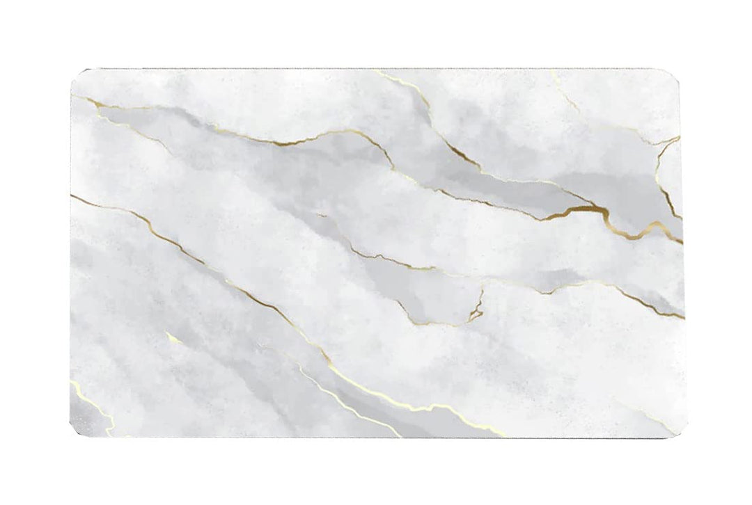 Tobil Badematte rutschfest saugfähig Badvorleger Badezimmerteppich Weiss-001 40x60-60x80 (50x80cm),