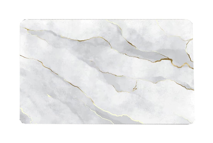 Tobil Badematte rutschfest saugfähig Badvorleger Badezimmerteppich Weiss-001 40x60-60x80 (50x80cm),