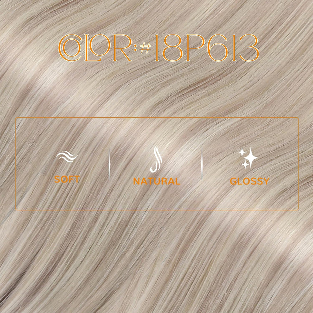 Easyouth Blond Microring Extensions Echthaar Micro Ring Extension Aschblond Mix Gelbblond Microring