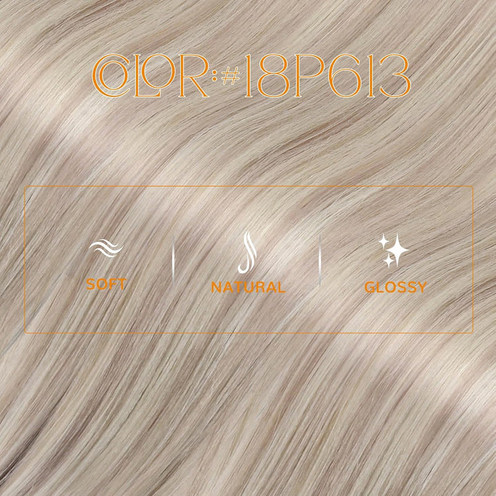 Easyouth Blond Microring Extensions Echthaar Micro Ring Extension Aschblond Mix Gelbblond Microring