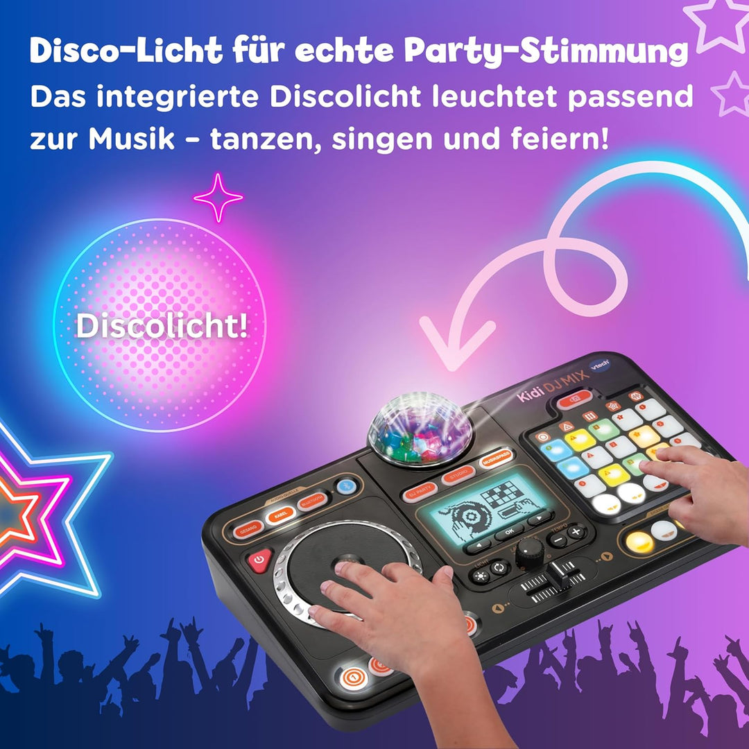 VTech Kidi DJ Mix – 10-in-1 DJ-Mischpult mit Jog-Wheel und vielen Effekten zum Bearbeiten der Musik
