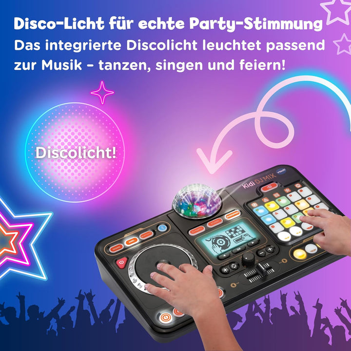VTech Kidi DJ Mix – 10-in-1 DJ-Mischpult mit Jog-Wheel und vielen Effekten zum Bearbeiten der Musik