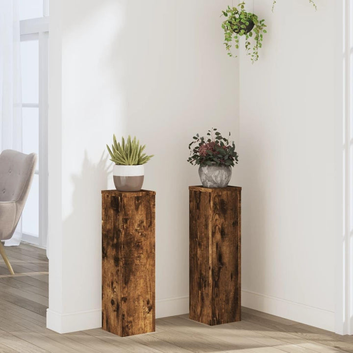 vidaXL Pflanzenständer 2 STK., Blumenständer Hohle Konstruktion, Dekosäule Podest für Pflanzen Dekoa