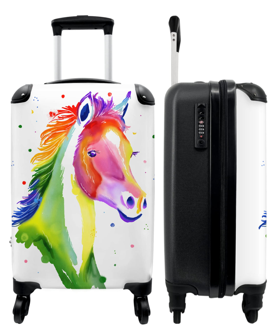 NoBoringSuitcases.com® Kindertrolley Mädchen Carry on Luggage Trolli Handgepäck Koffer Geschenk - Pf