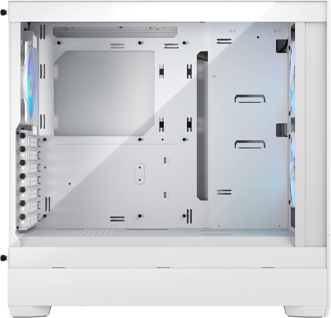 Fractal Design Pop Air RGB White - Tempered Glass Clear Tint - Honeycomb Mesh Front – TG Side Panel
