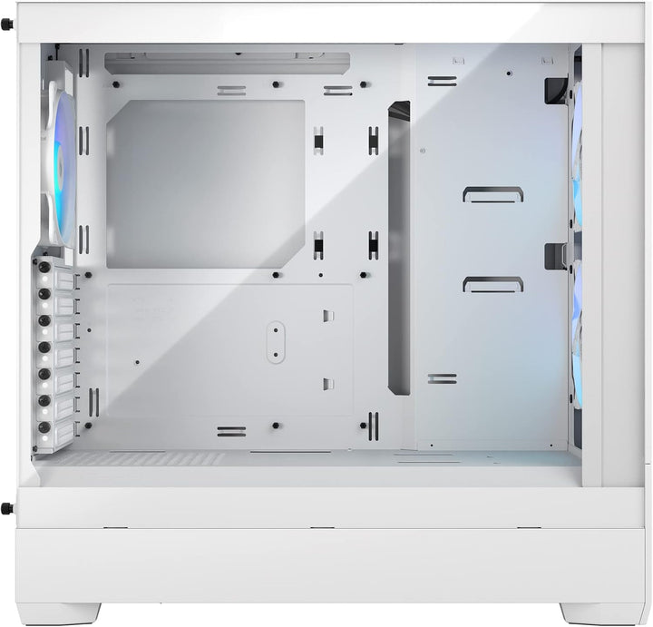 Fractal Design Pop Air RGB White - Tempered Glass Clear Tint - Honeycomb Mesh Front – TG Side Panel