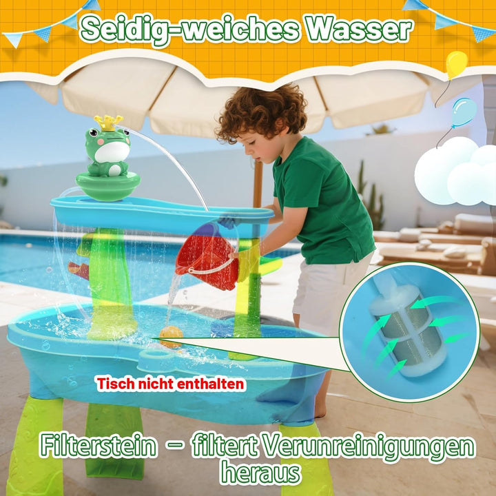 weirtoya Wasserpumpe für Wasserspieltisch Kleinkinder, 2026 Batteriebetriebene Wasserspieltischpumpe