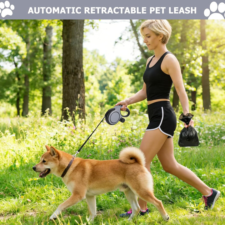 OUZHOU Einziehbare Hundeleine Flexi Leine 8m, 360° Verwicklungsfrei Hundeleine Grosse Hunde bis 50 k