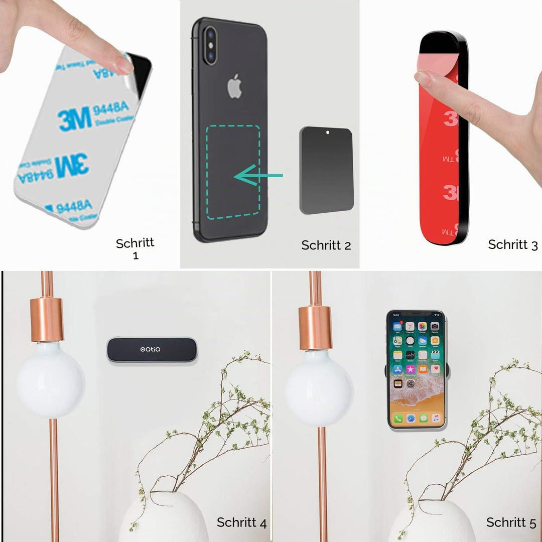 OQTIQ Handyhalterung Auto Magnet, Handy Magnethalterung Auto, [2 Stück] Universal Handy Halterung fü