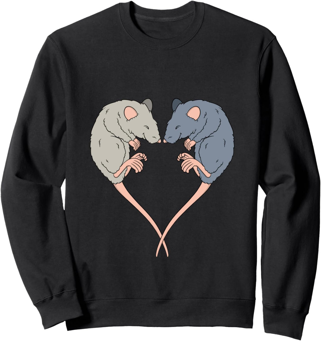 Süsse Ratte Herz Herzform Hausratte Sweatshirt