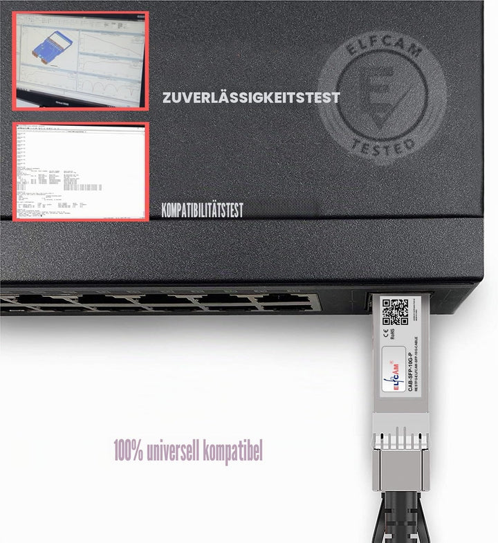 Elfcam® - 20 Meter SFP+ Aktives Kabel OM3 - AOC Kabel - SFP+ auf SFP+, SFP-10G-AOC Kompatibel, 20m 2