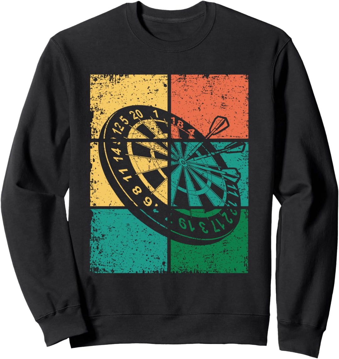 Retro Dartscheibe Dartboard 180 für Dartspieler Dart Sweatshirt